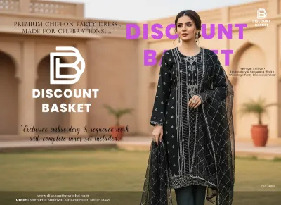 Luxury Stitched Chiffon Party 3Pc Set